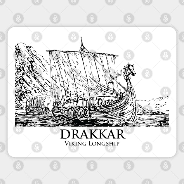 Drakkar Viking Longship Magnet by Lakeric
